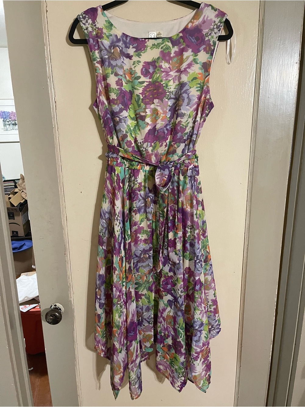 Emma & Michele Floral Midi W/ Belt 12